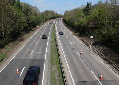 A10 lane closure in both directions