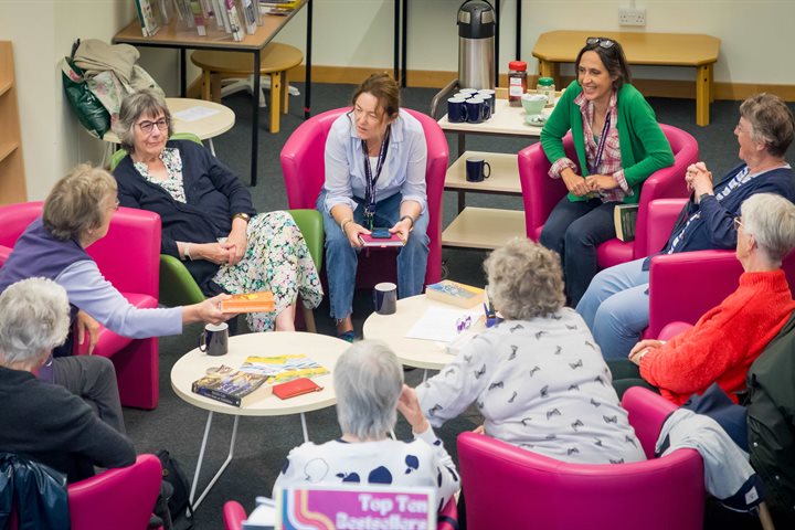 Reading group in the library