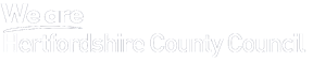 Image says "We are Hertfordshire County Council"