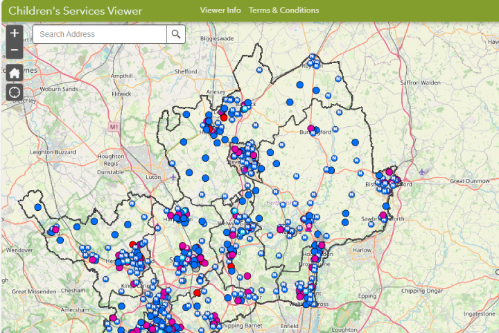 Image of the Children's Services map viewer