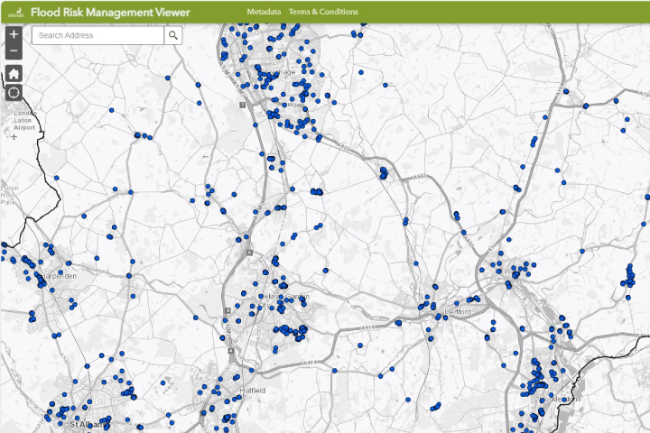 Image of the Flood risk management map viewer